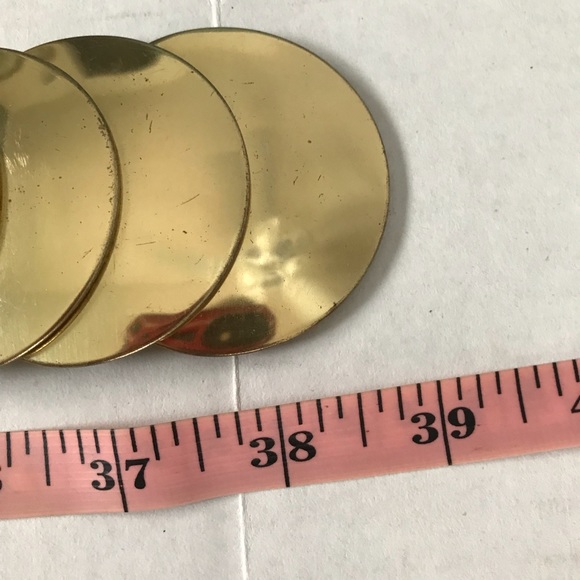 Coin Belt Gold Stretch Vintage Wide Statement Disc - Picture 9 of 10